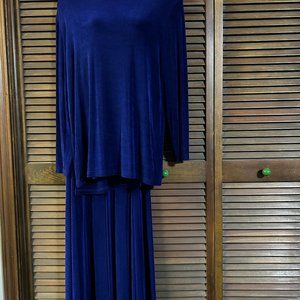 Royal Blue Three Piece Spandex/Polyester Set - image 1